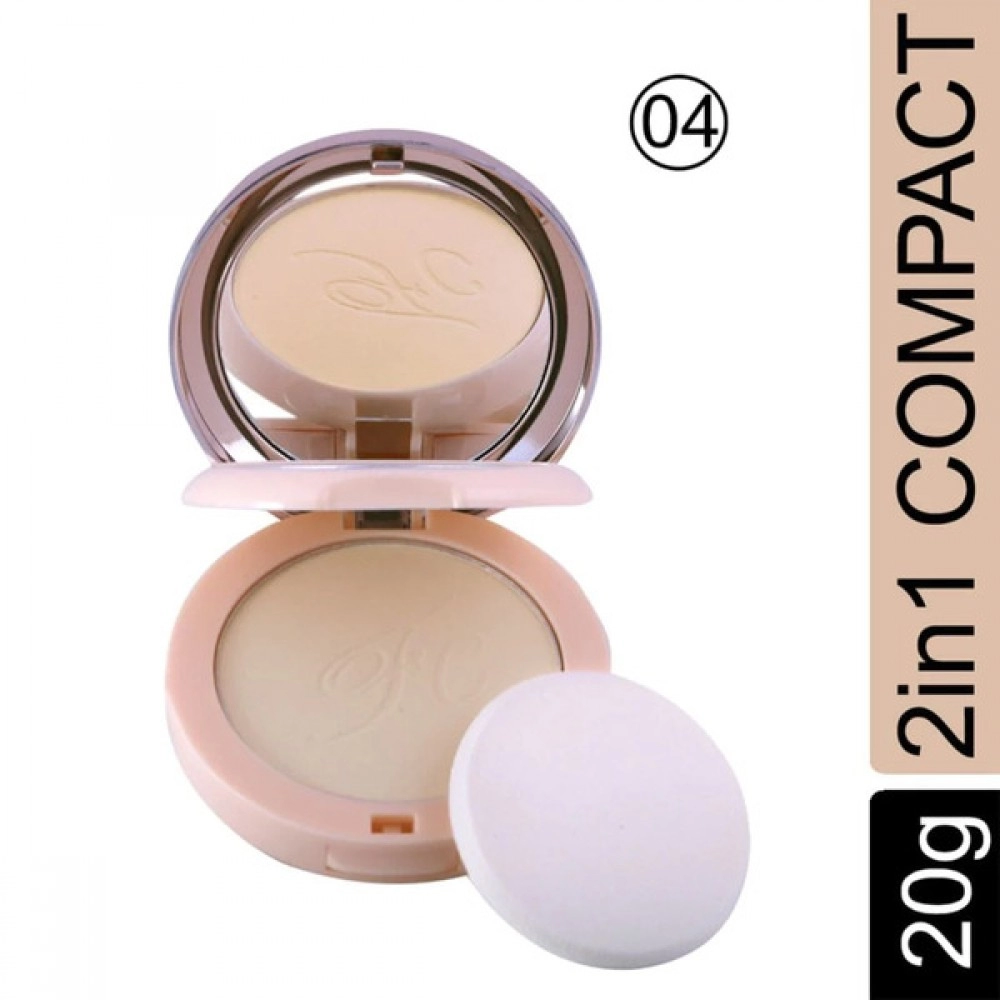 Nude Makeover 2 IN 1 Face Compact Powder | Oil Control, Nude Makeover, Natural and Flawless | Shade 04