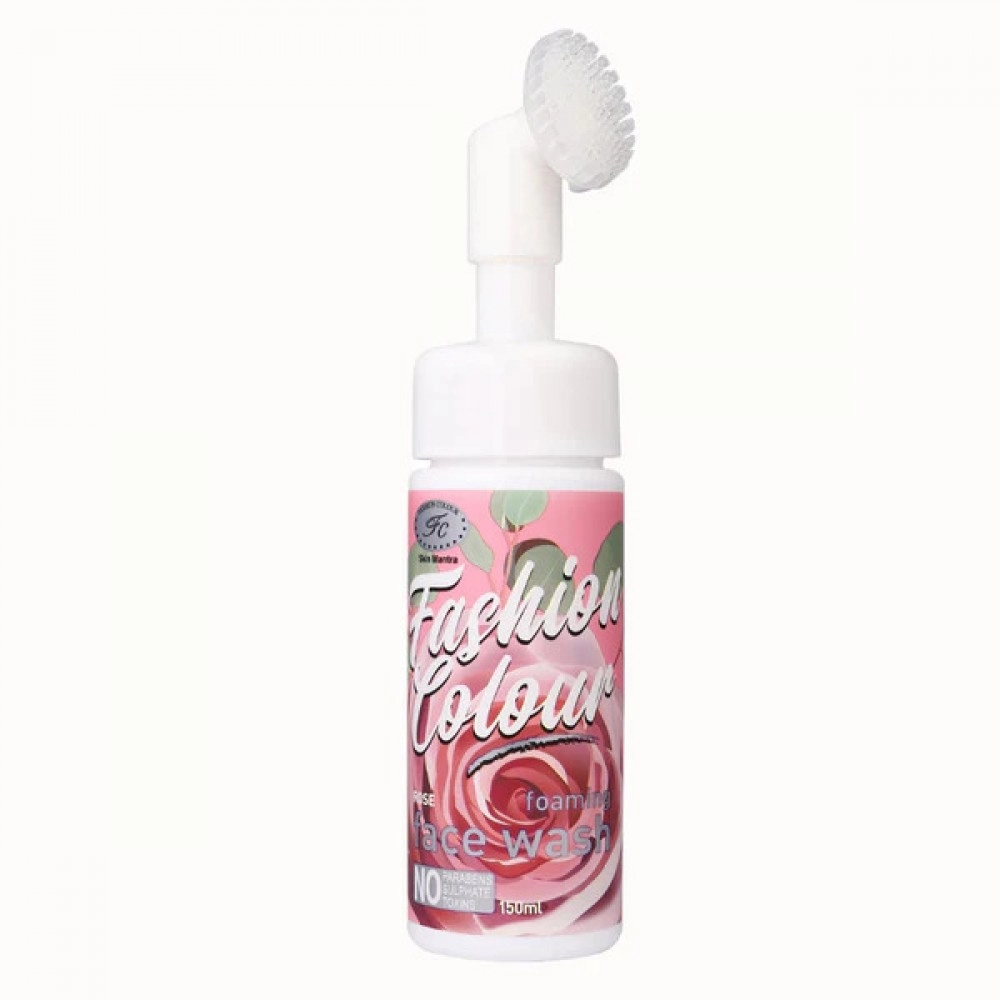 Rose Foaming Face Wash | With Built In Face Brush For Deep Cleansing And Healthy Skin | 150ml