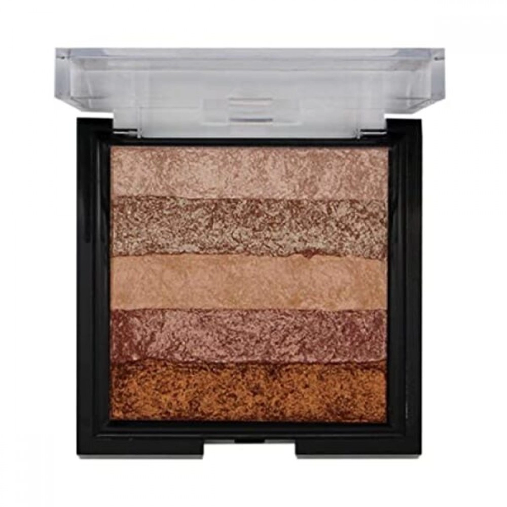 Shimmer Brick and Blusher 2 in 1 | Glow Bronzer Powder Waterproof Baked and Light Face Contour Highlight | Shade 02