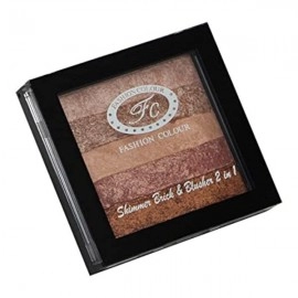 Shimmer Brick and Blusher 2 in 1 | Glow Bronzer Powder Waterproof Baked and Light Face Contour Highlight | Shade 02