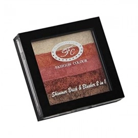 Shimmer Brick and Blusher 2 in 1 | Glow Bronzer Powder Waterproof Baked and Light Face Contour Highlight | Shade 04