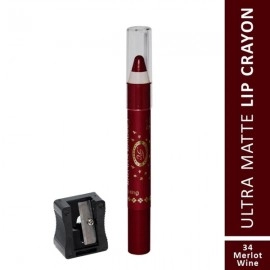 Ultra Matte Lip Crayon | Waterproof, Long Lasting, Non-Dry Texture | Free Sharpener | 2.8g | Shade 06