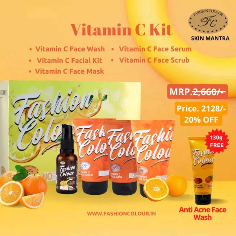 Vitamin C Combo Kit & Free Anti Acne Face Wash 130g