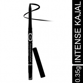 Intense Black Kajal with Smudger | New Generation Eye Pencil | Extremely Gliding and Precise., With Sharpener and Smudger