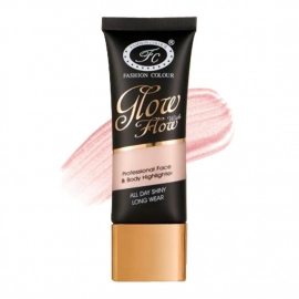 Glow With Flow Professional Face and Body Highlighter | Waterproof, Long Lasting All Day Shiny | 35ml | Shade 01