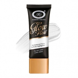 Glow with Flow Professional Face and Body Highlighter | Waterproof, Long Lasting All Day Shiny | 35ml | Shade 04