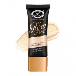 Glow with Flow Professional Face and Body Highlighter | Waterproof, Long Lasting All Day Shiny | 35ml | Shade 05