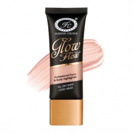 Glow with Flow Professional Face and Body Highlighter | Waterproof, Long Lasting All Day Shiny | 35ml | Shade 06