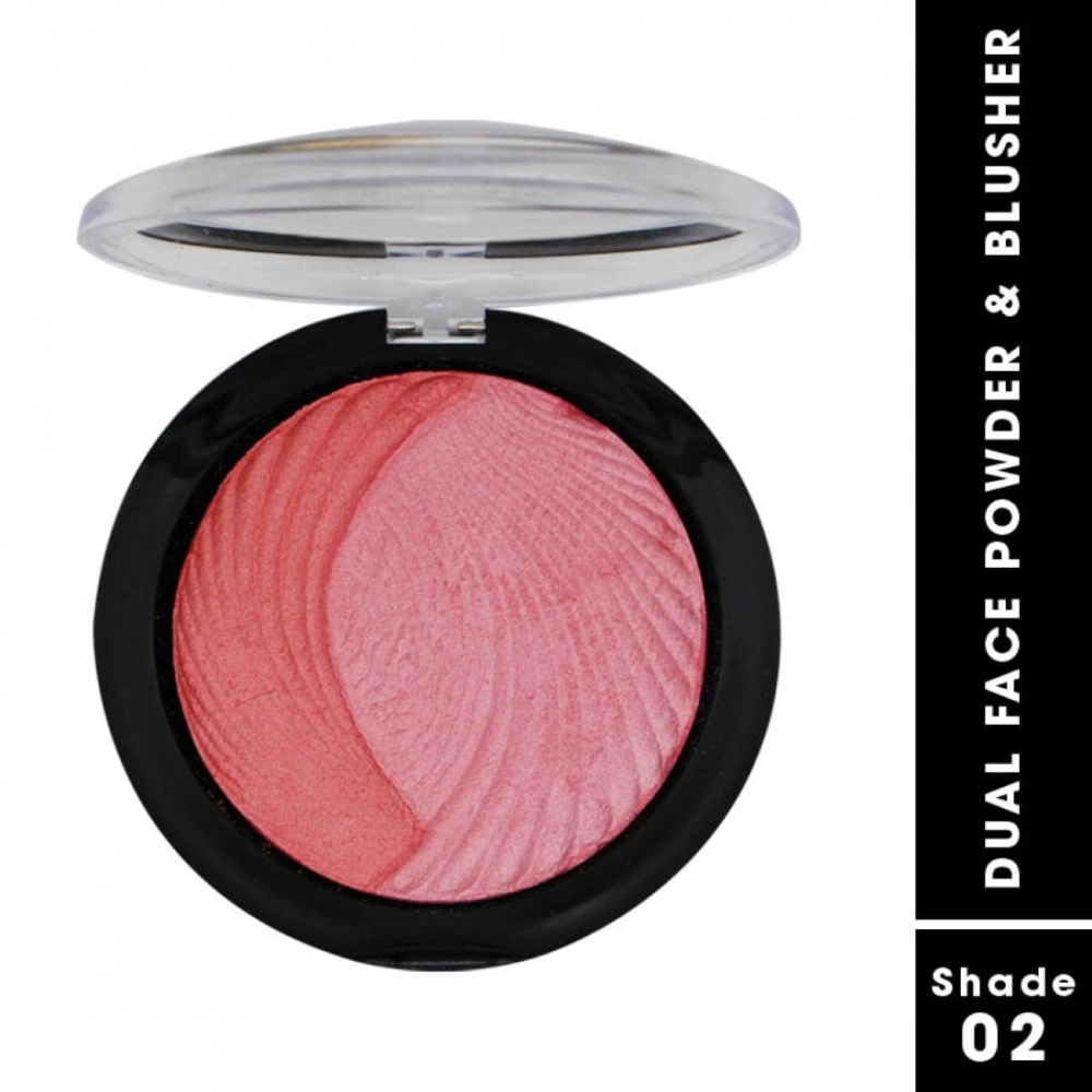 Dual Face Powder and Blusher | Ultra-Blindable, Long-Lasting | Shade 02