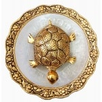 Metal Feng Shui Tortoise On Plate | Showpiece For Good Luck | Decorative Showpiece And Vastu