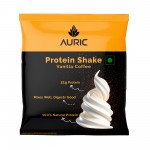 Auric | 100% Natural Plant Protein Powder Supplement | Vegan Protein Shake |24 Sachets | 900g | Vanilla Coffee