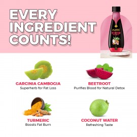 Auric Get Slim Effervescent | Power of Green Coffee, Green Tea, Grape Seed & Garcinia Cambogia | Weight Management for Men & Women | 40 Tablets