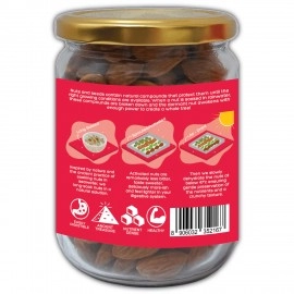 Activated/Sprouted Organic Almonds - Mildly Salted (Organic, Long Soaked & Air Dried to Crunchy Perfection) - 300g