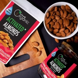 Activated/Sprouted Organic Almonds - Mildly Salted (Organic, Long Soaked & Air Dried to Crunchy Perfection) - 150g