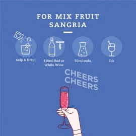 Sippin Mixed Fruit Sangria Cocktail/Mocktail Mix | 8 Drink Pack
