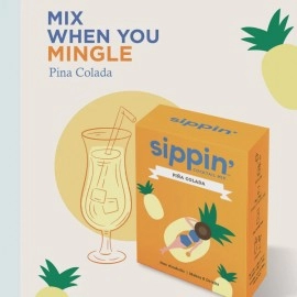 Sippin Pina Colada Cocktail/Mocktail Mix  | 8 Drink Pack