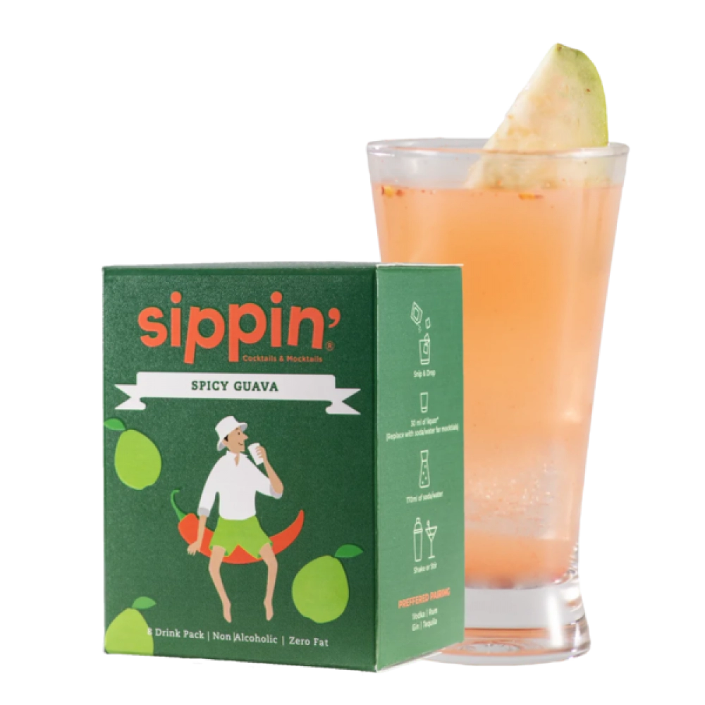 Sippin Spicy Guava Cocktail/Mocktail Mix  | 8  Drink Pack