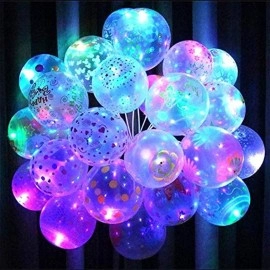 Skylofts Set of 25 Printed LED Balloons for Party Balloons for Birthday Balloons for Decoration Party Props