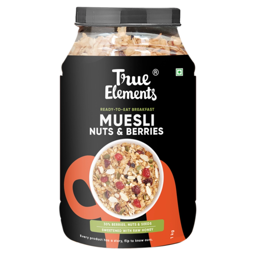 True Elements Crunchy Nuts And Berries Muesli | 1kg