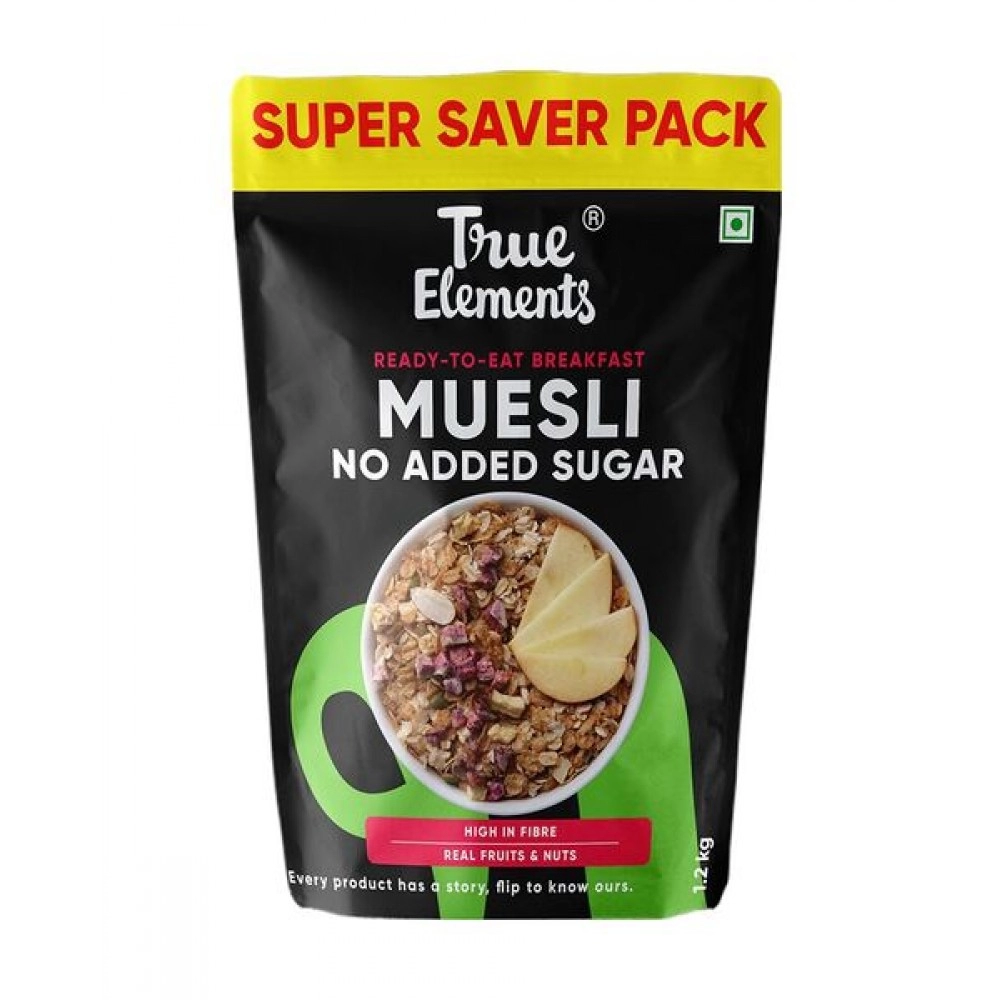 True Elements No Added Sugar Muesli | Diabetic Food | 1.2kg