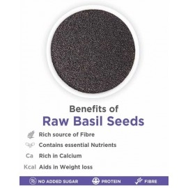 True Elements Raw Basil Seeds | Natural | 250gms