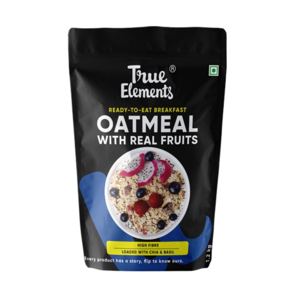 True Elements Whole Oatmeal | With Chia & Real Fruits | 1.2kg