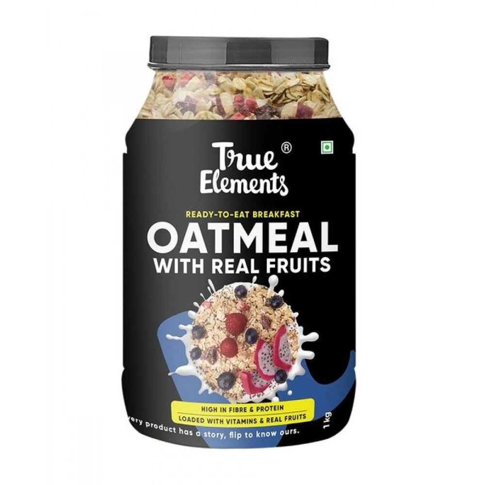 True Elements Whole Oatmeal | With Chia & Real Fruits | 1kg