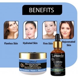 Urbaano Herbal Sea Buckthorn Night Cream & Vitamin C20 Retinol Face Serum