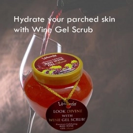 Urbaano Herbal Face & Body Wine Gel Scrub Exfoliating, Polishing, De Tan, Nourishing, Skin Tightening | 500gm