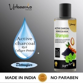 Urbaano Herbal Active Charcoal With Moroccan Argan Shampoo | 200ml 