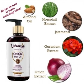 Urbaano Herbal Natural 21 Onion Hair Oil and Red Onion Extract Rich Shampoo Hair Care Kit | 600ml