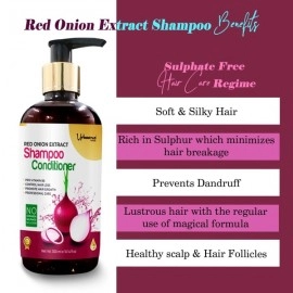 Urbaano Herbal Natural 21 Onion Hair Oil and Red Onion Extract Rich Shampoo Hair Care Kit | 600ml