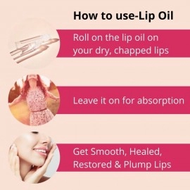 Urbaano Herbal Roll On Lip Oil Serum | Improve Dark, Dry, Pigmented and Chapped Lips for Men, Women & Teenagers | 10ml