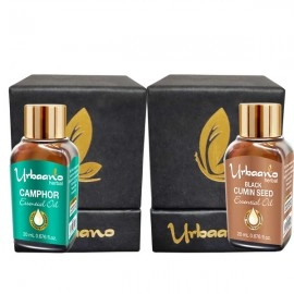 Urbaano Herbal Camphor & Black Cumin Seed Essential Oil | 20 ml  Each For Hair, Skin & Aromatherapy | 100% Therapeutic Grade