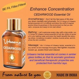 Urbaano Herbal Cedarwood Essential Oil for Aromatherapy Natural & Pure | 20ml
