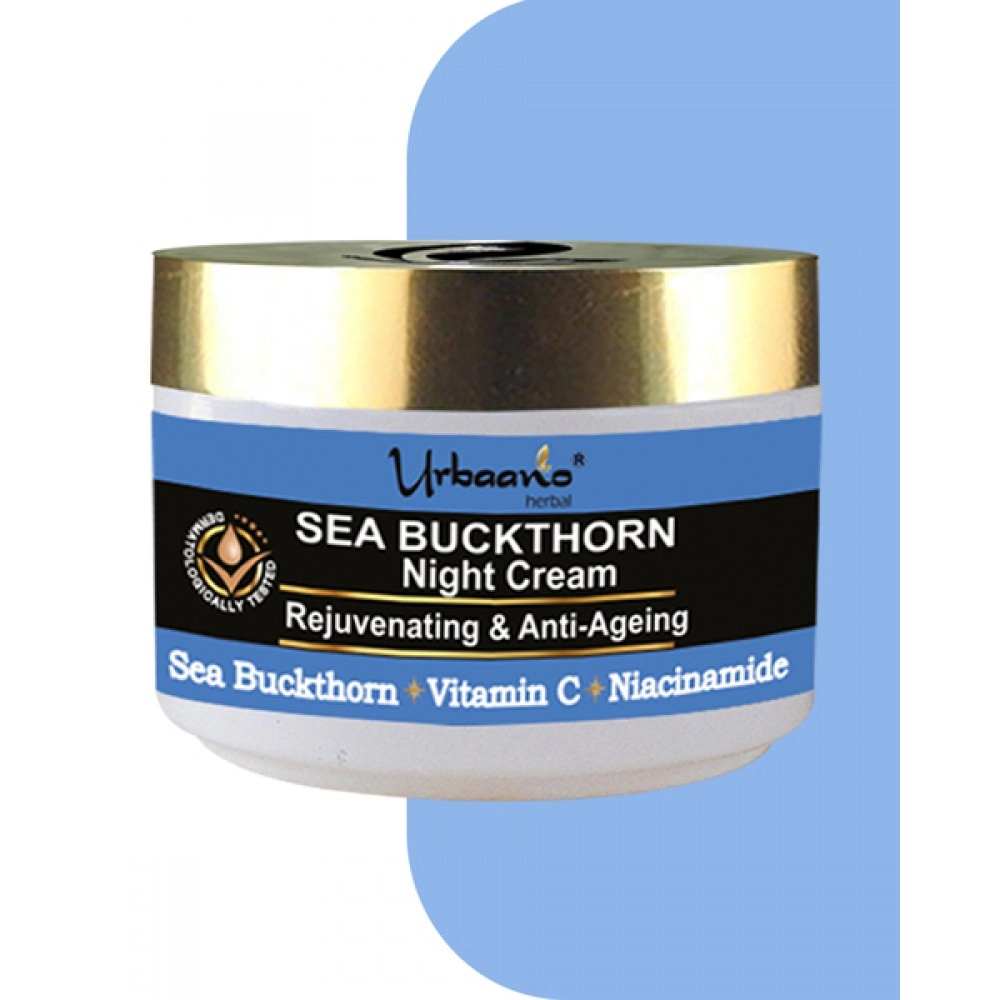 Urbaano Herbal Sea Buckthorn & Bakuchi Oil Regenerist Night Cream | 50gm