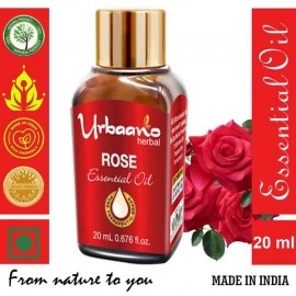Urbaano Herbal Rose Essential Oil Natural & Pure for Aromatherapy, Skin, Hair Care-20ml