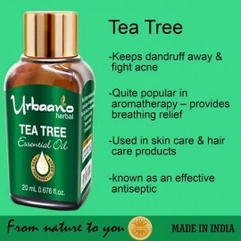 Urbaano Herbal Tea Tree Essential Oil for Skin Hair & Aromatherapy 20ml 