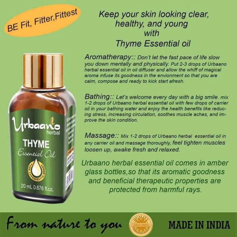 Urbaano Herbal Thyme Essential Oil for Aromatherapy Natural ...