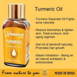 Urbaano Herbal Turmeric Essential Oil for Skin, Hare care & Aromatherapy | 20ml