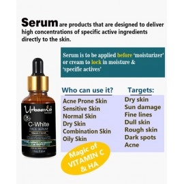 Urbaano Herbal Kumkumadi Anti Ageing Niacinamide Cream & Vitamin C10, Hyaluronic Acid Face Serum