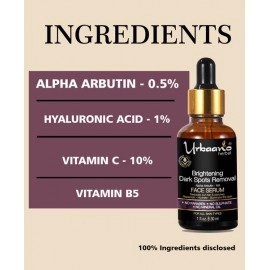 Urbaano Herbal 10% Vitamin C Face Serum with Alpha Arbutin & Hyaluronic Acid 30ml