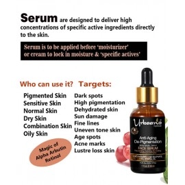 Urbaano Herbal 20% Vitamin C Face Serum with Retinol Alpha Arbutin & Hyaluronic Acid 30ml