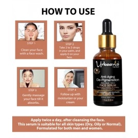 Urbaano Herbal 20% Vitamin C Face Serum with Retinol Alpha Arbutin & Hyaluronic Acid 30ml
