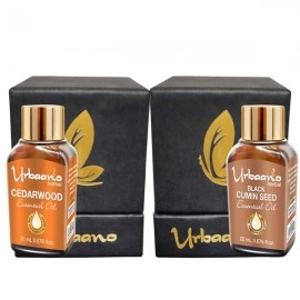 Urbaano Herbal Cumin Seed & Cedarwood Essential Oil | 20 ml Each for Hair-Skin-Aromatherapy | 100% Undiluted Therapeutic Grade