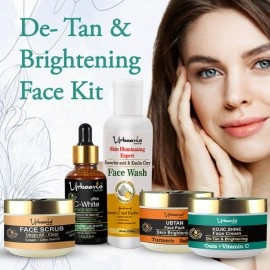 Urbaano Herbal Facial Kit For De-Tan & Glowing Skin, Vitamin C Combo Pack for Women & Men-5 in 1 - 280g