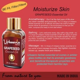 Urbaano Herbal Grapeseed Essential Oil for Skin Natural & Pure | 20ml