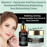 Urbaano Herbal Kumkumadi Skin Whitening Cream & Vitamin C10, Hyaluronic Acid Face Serum