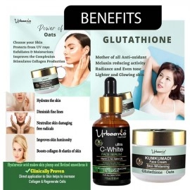Urbaano Herbal Kumkumadi Skin Whitening Cream & Vitamin C20, Retinol Face Serum