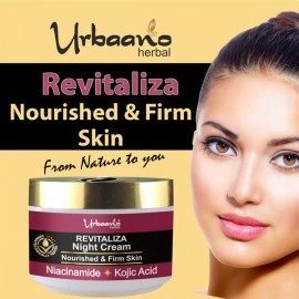 Urbaano Herbal Revitaliza Night Face Cream for Wrinkles & Fine Lines with Kojic acid, Niacinamide & Bakuchiol